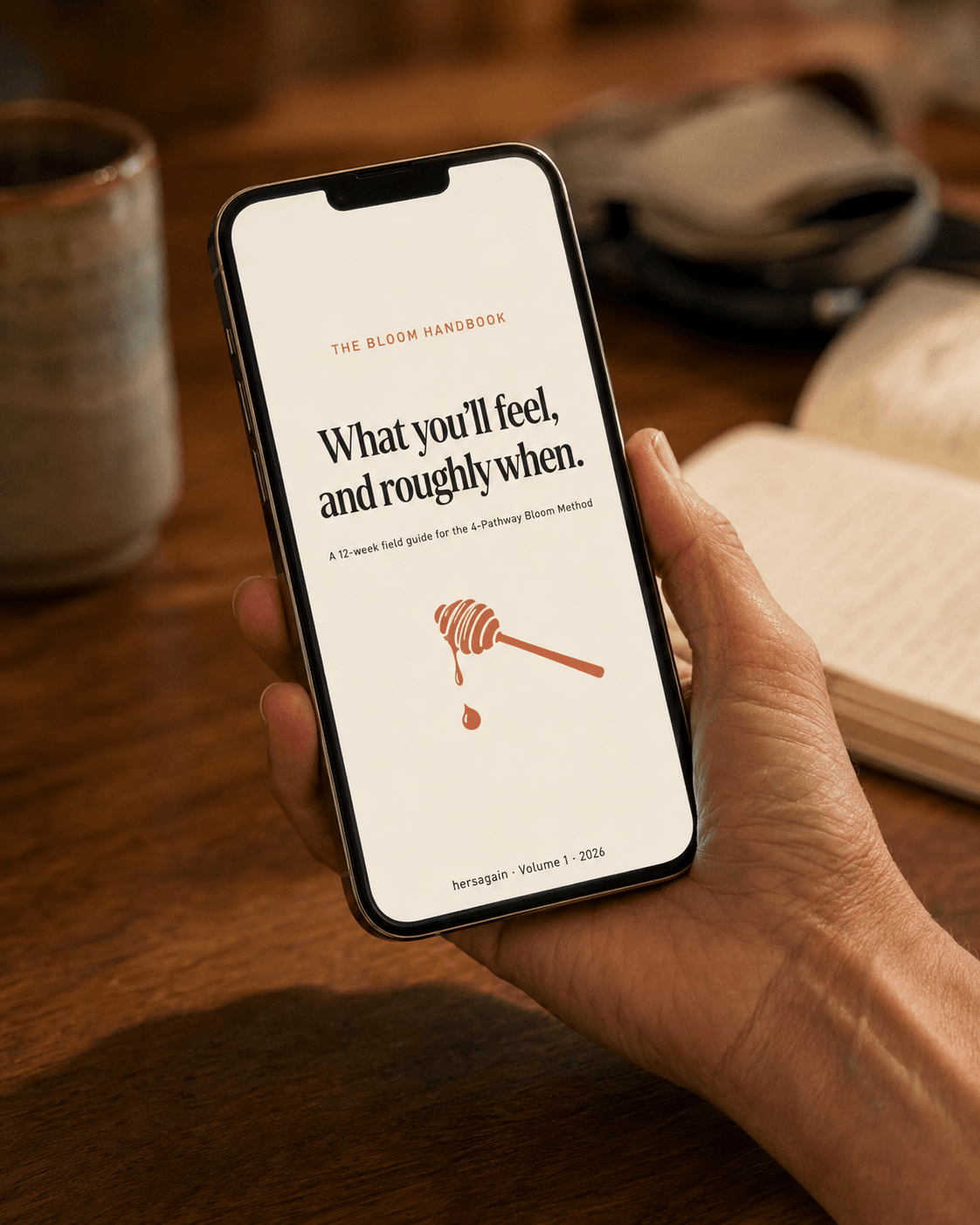 Bloom Handbook phone mockup